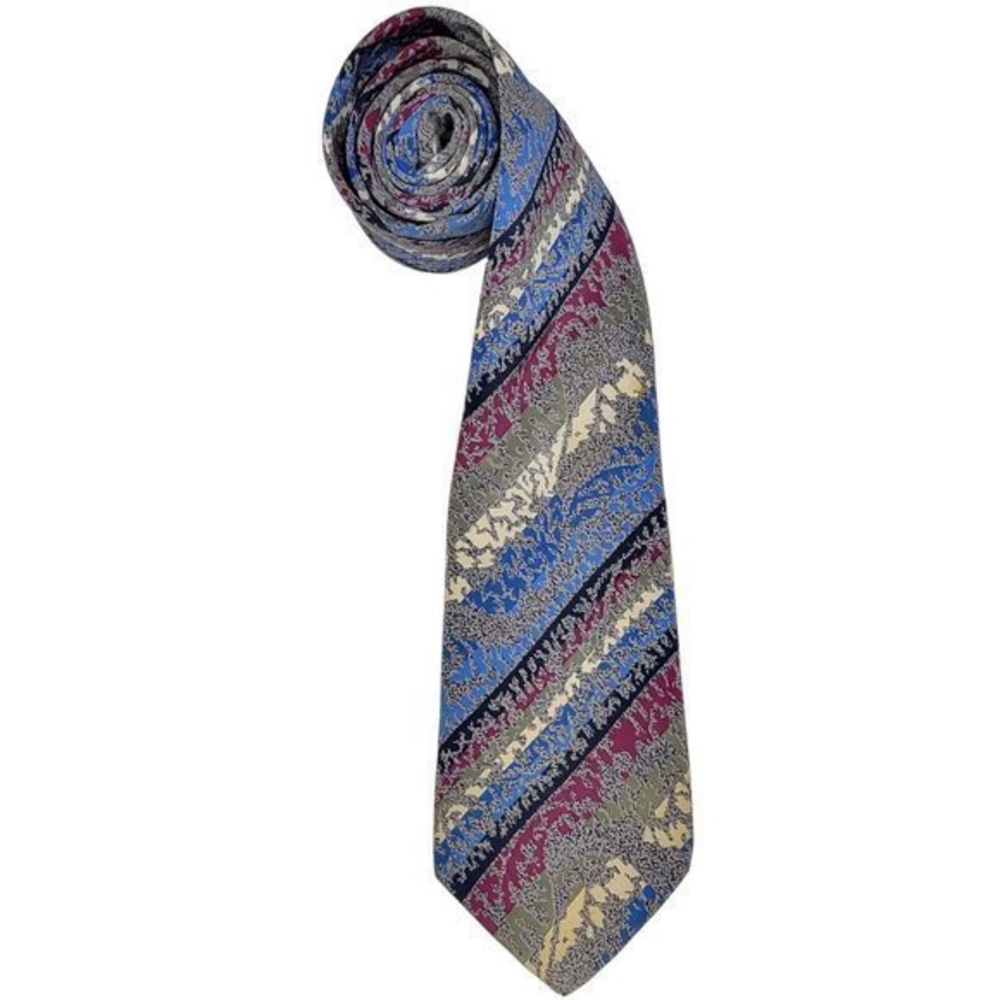 Missoni Cravatte 100% Silk Gray‎ Abstract Patterned Men's Dress Tie